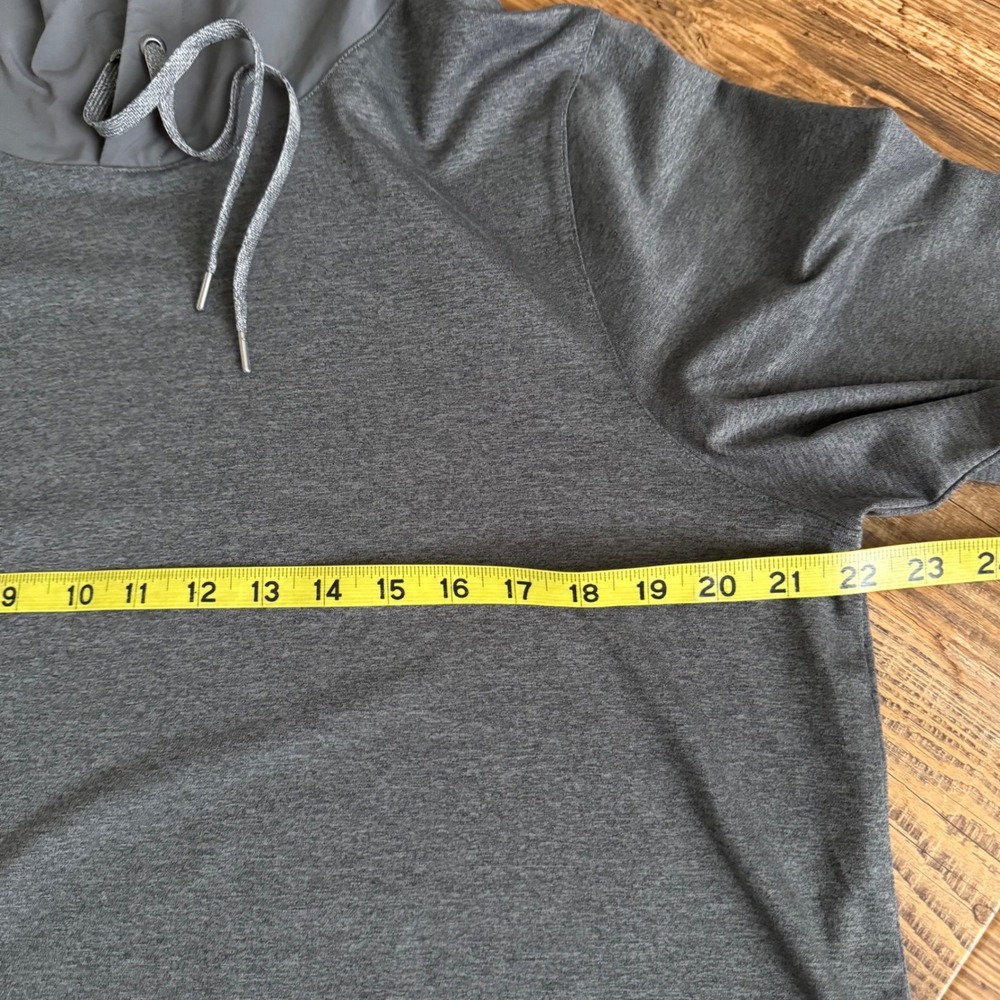 Vuori Strato Tech Performance Hoodie Mens Large Charcoal Heather Pullover - Picture 8 of 8